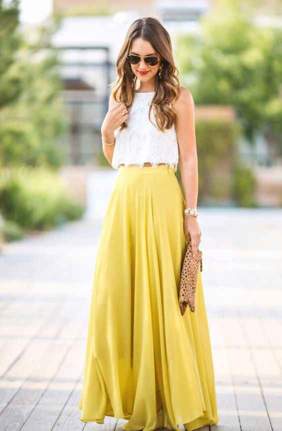 Look invitada amarillo+