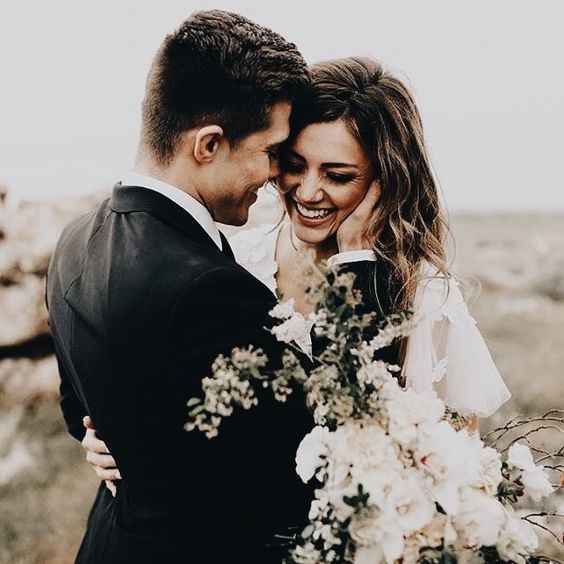 Foto de boda romántica