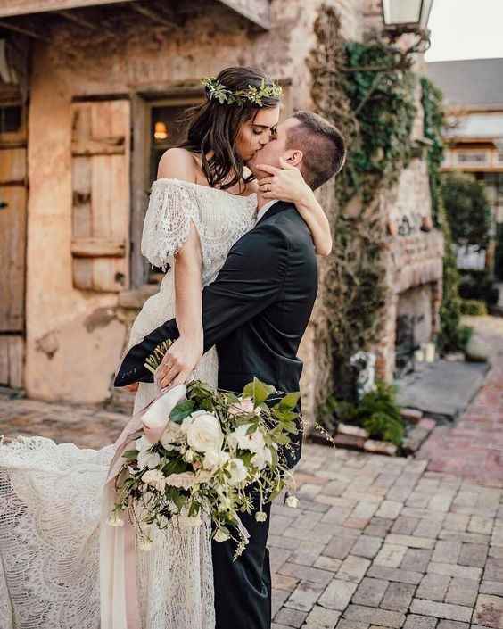 Foto de boda romántica