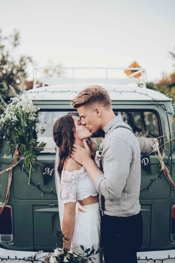 Foto de boda romántica