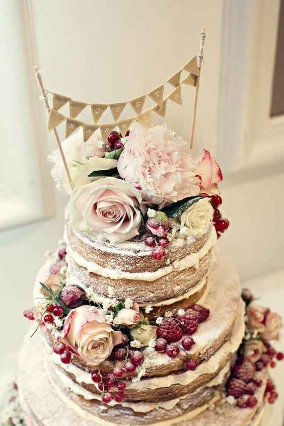 Naked cake boda