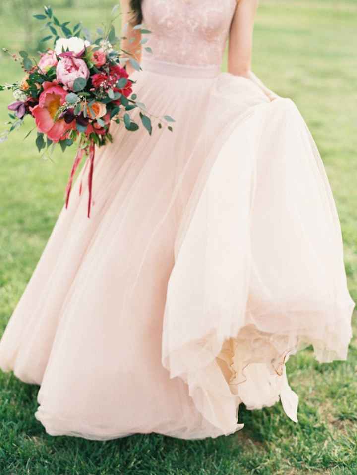 Vestido novia rosa palo