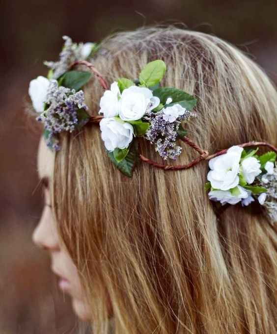 Corona de flores otoño