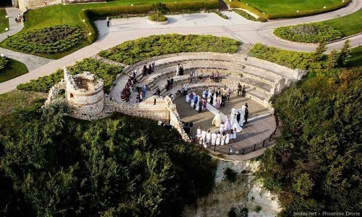 Foto boda con dron