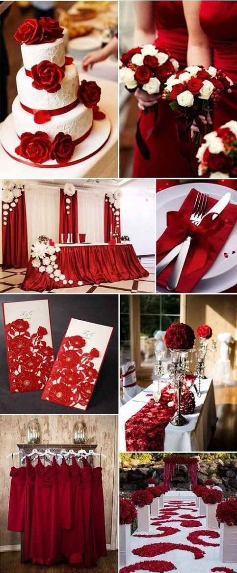 Decoración boda rojo