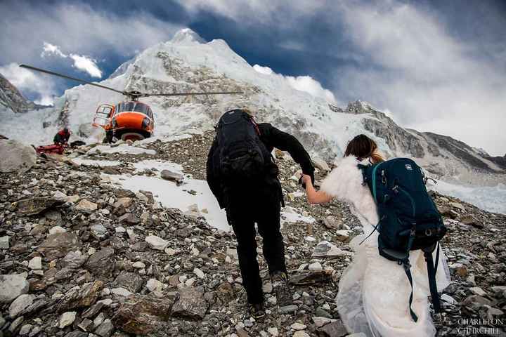 Boda en el Everest