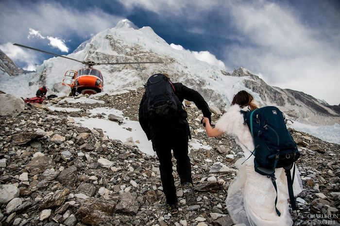 Boda en el Everest