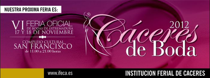 VI EDICION OFICIAL CÁCERES DE BODA 2012