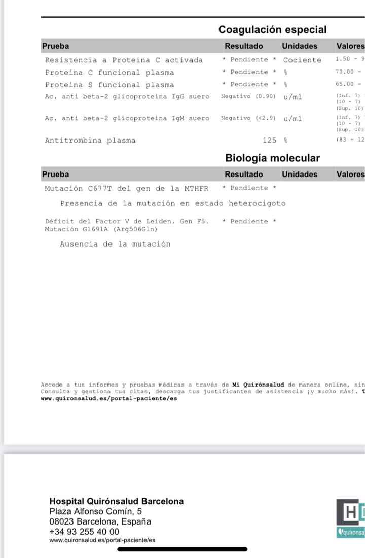 Pruebas Abortos de Repetición - 1