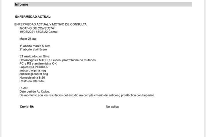 Pruebas Abortos de Repetición - 2