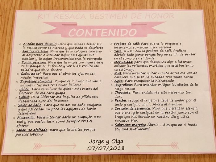 Kit resaca no Damas de Honor: normales, Bestemen, pro y Master (con enlaces) - 10