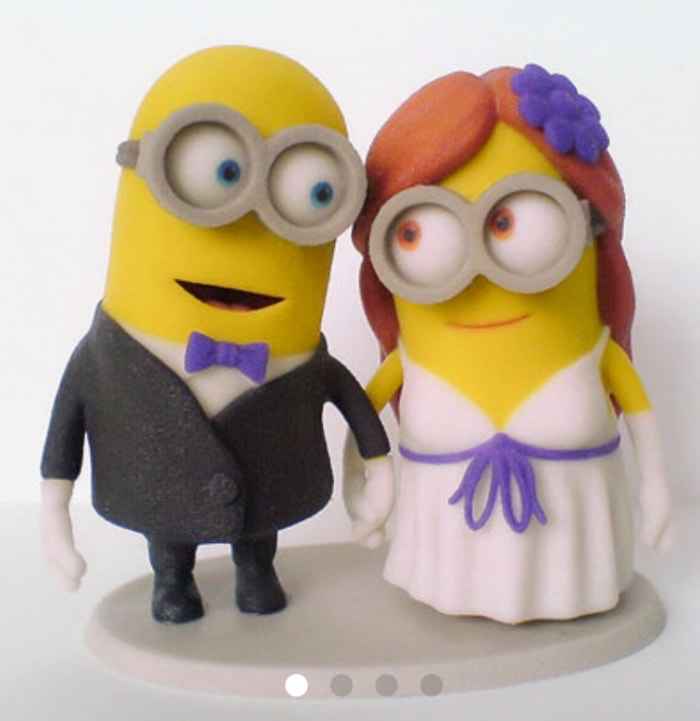 Muñecos Minions topper tarta de boda - 1