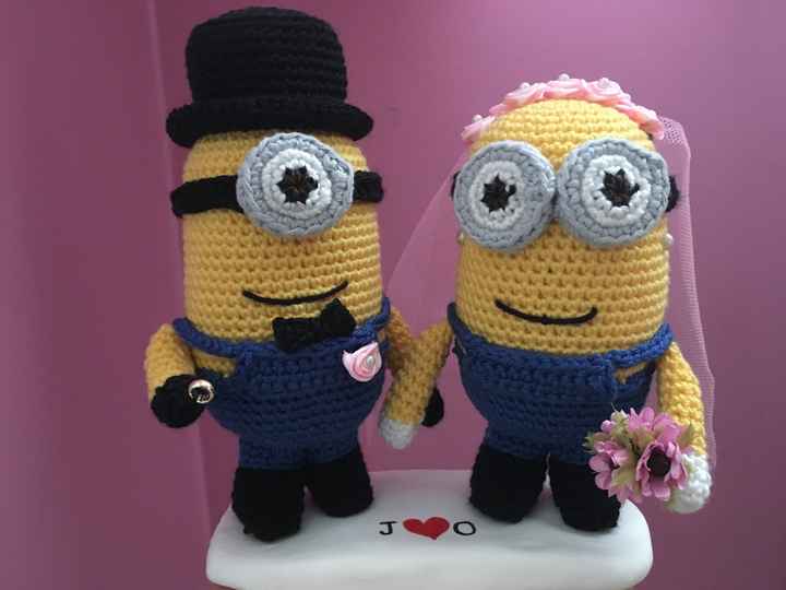 Muñecos Minions topper tarta de boda - 16