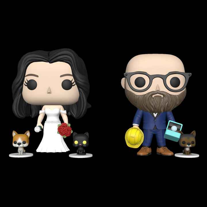 Hemos creado Funkos para la boda, nos han llegado y son identicos!!!