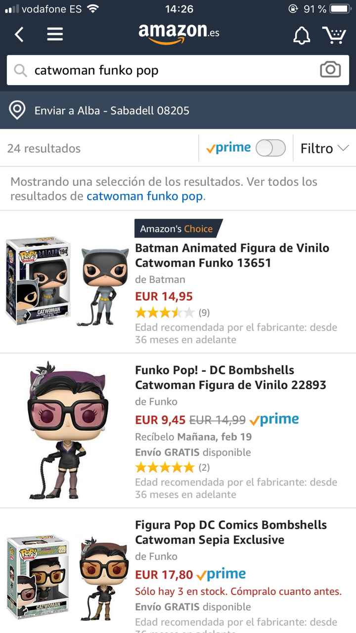 Figuritas tarta de boda Batman y Catwoman. - 1