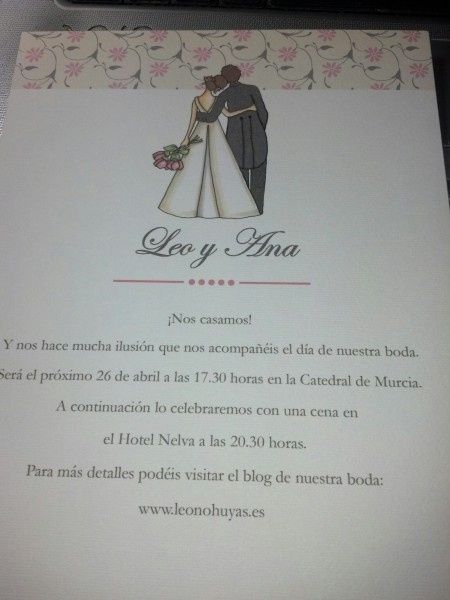 Invitaciones de boda MG MAYORA