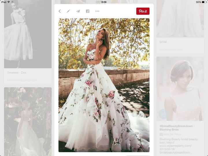 Vestido de novia flores