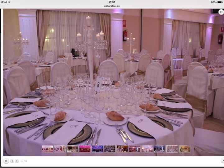 Decoración salón banquete Casa Rafael