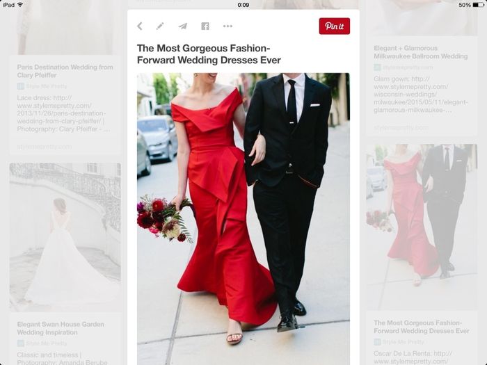 Vestido de novia rojo