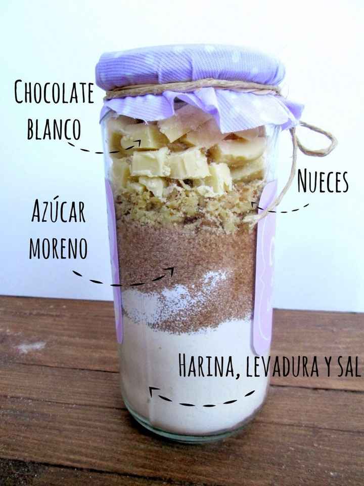 Tarros de ingredientes para postre. detalle invitados - 1