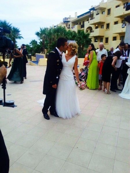 El beso ala llegada