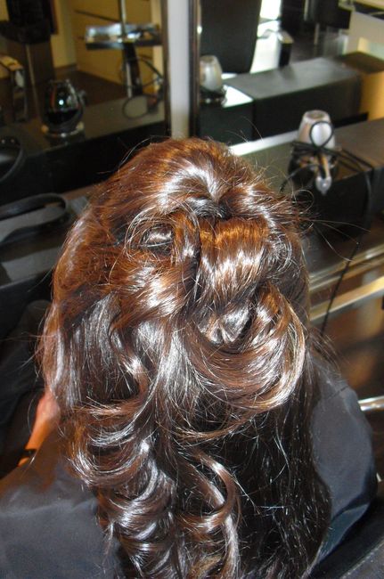 Mas fotos del peinado y maquillaje