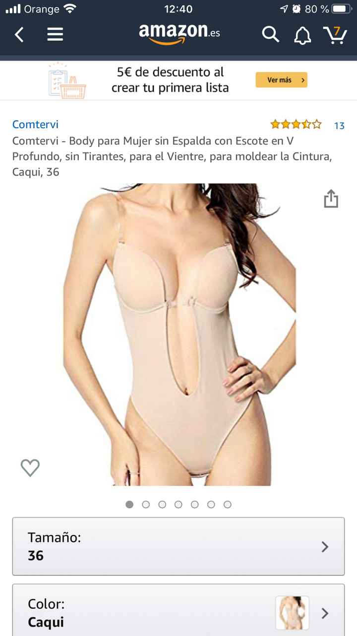 Body sujetador espalda descubierta - 1