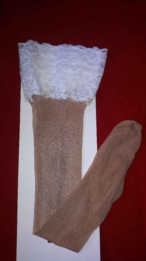 Medias blonda blanca - 1
