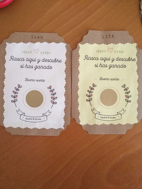 Nombres de invitados en las mesas 1