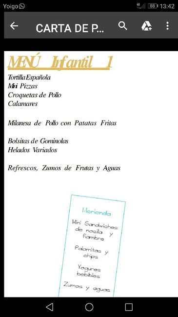 Menu niños - 1