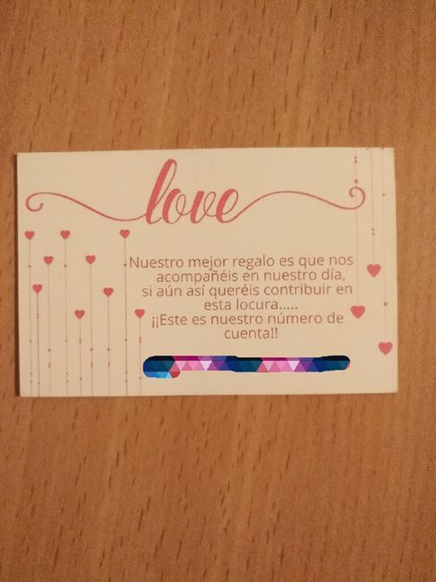 Dar el numero de cuenta - 1