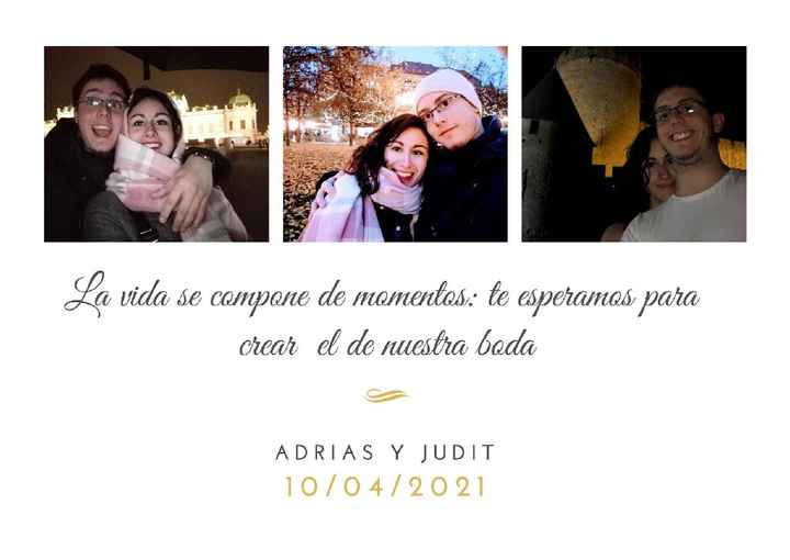 Save the date: a 1 año de la fecha - 1