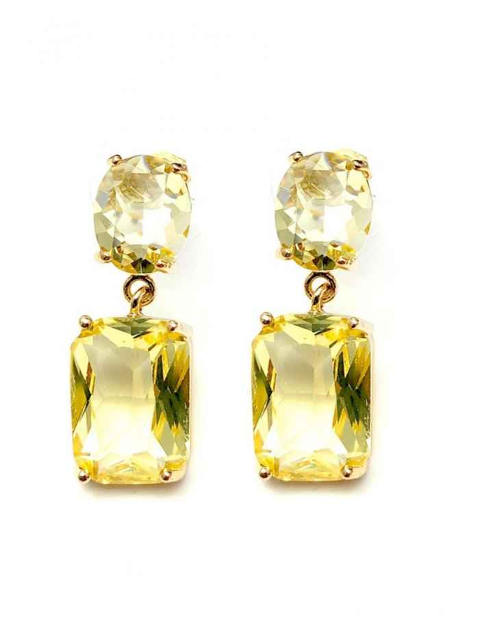 Pendientes con toque amarillo - 3