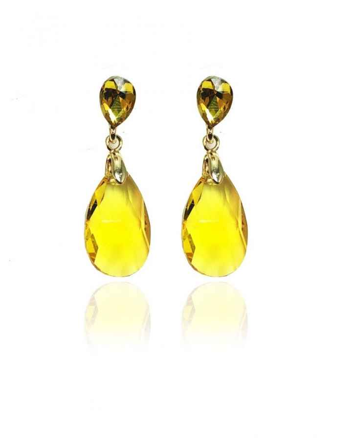 Pendientes con toque amarillo - 4