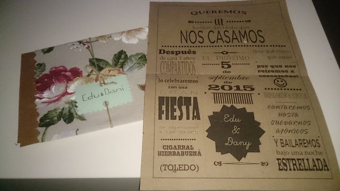 Ye tengo terminadas mis invitaciones de tela!!! - 1