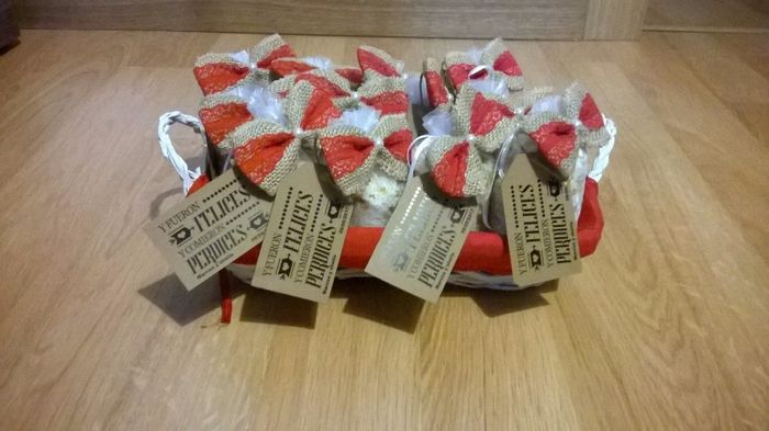 cesta arroz con etiqueta y bolsa