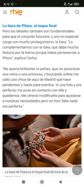 Tiara de novia de Adriana de Valle Salvaje 5