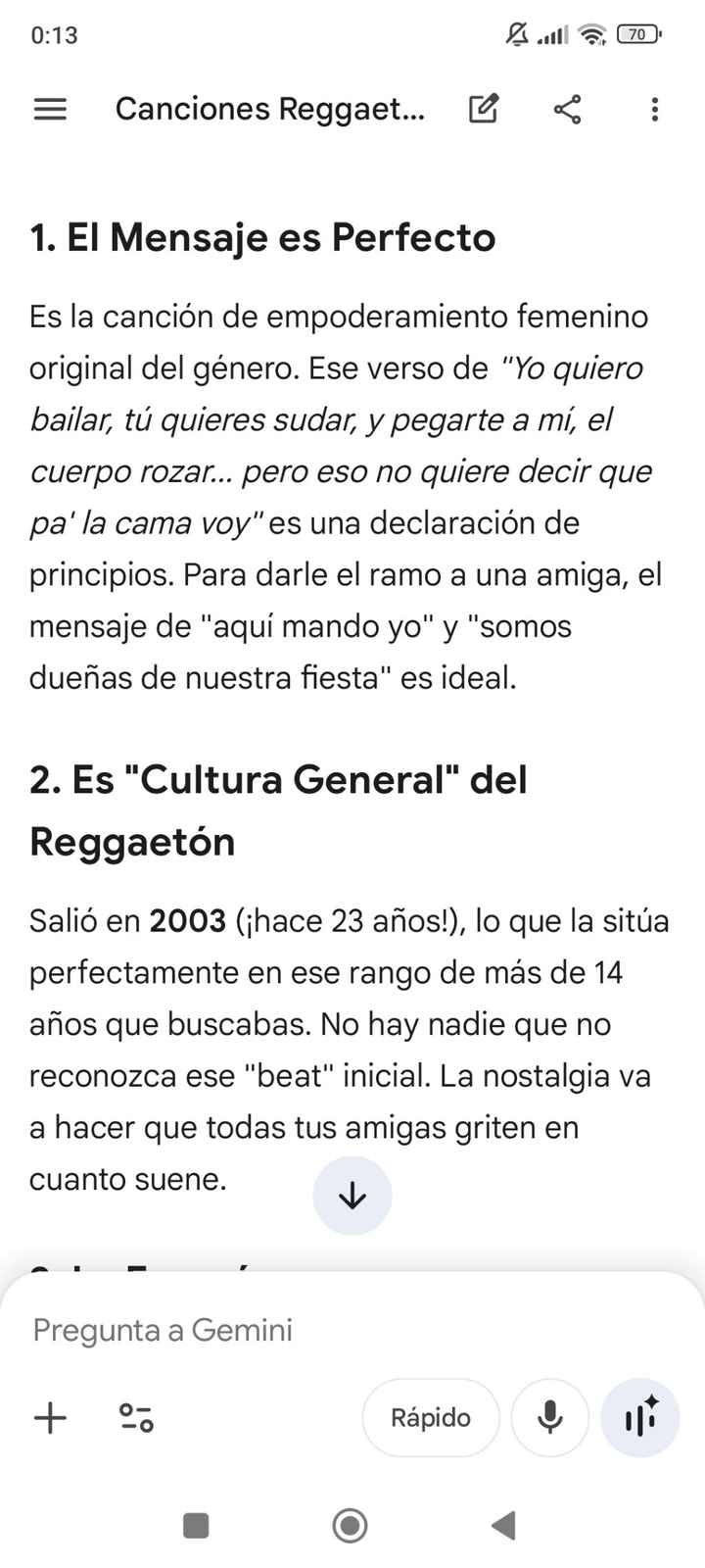 Canción lanzar el ramo - 1