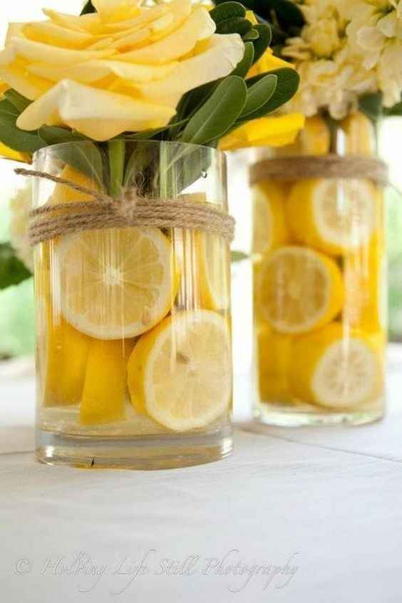 Flores y limones