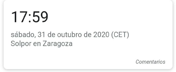 Consejo hora ceremonia en horario de tarde octubre 1