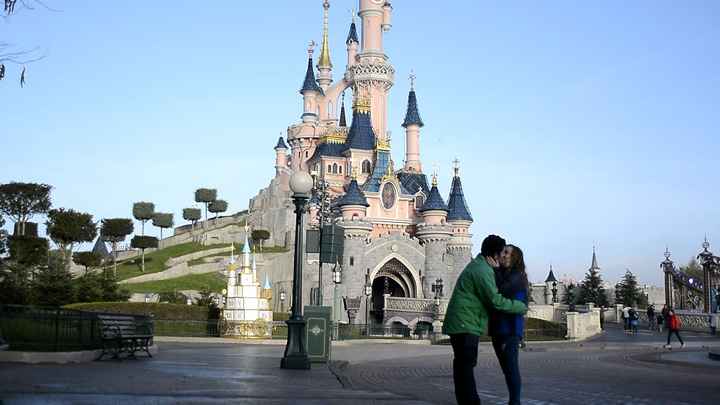 Foto de después de mi pedida de mano, en Disneyland París