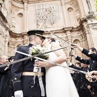 PASILLO EN LA BODA MILITAR