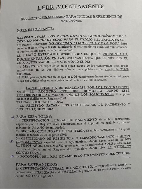 Documentación inicio expediente matrimonial en Almería 1