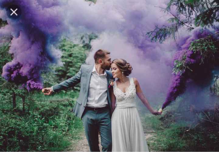 Tendencia bodas 2019: Bengalas de humo de colores