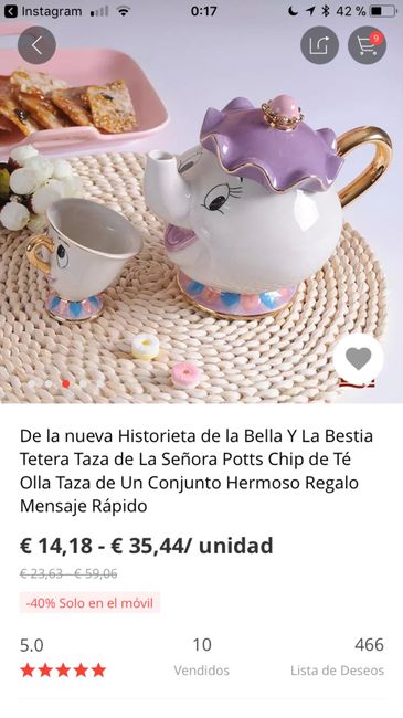  Tetera y taza de la bella y la bestia - 1
