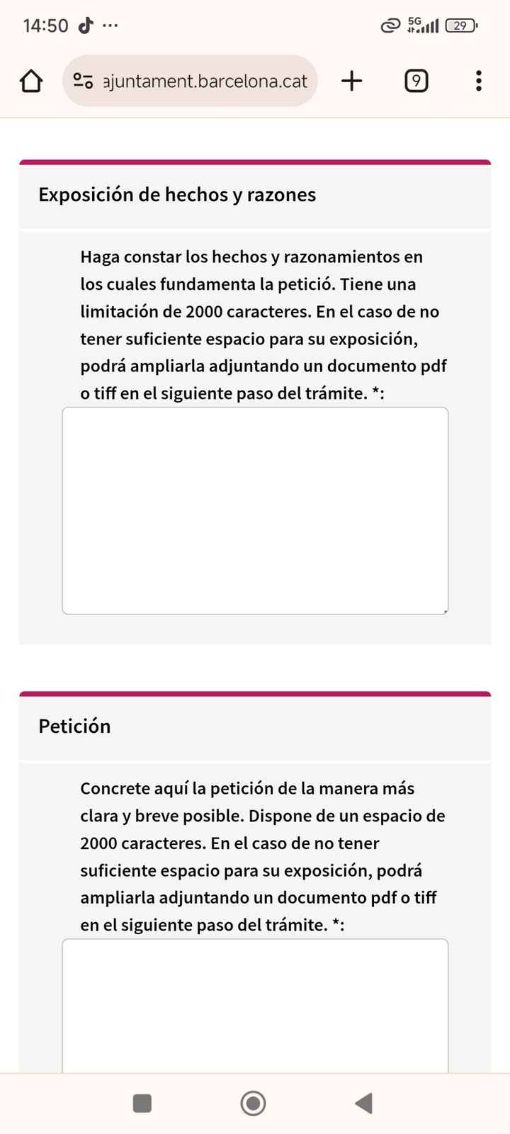 Formulario para Ayuntamiento - 1