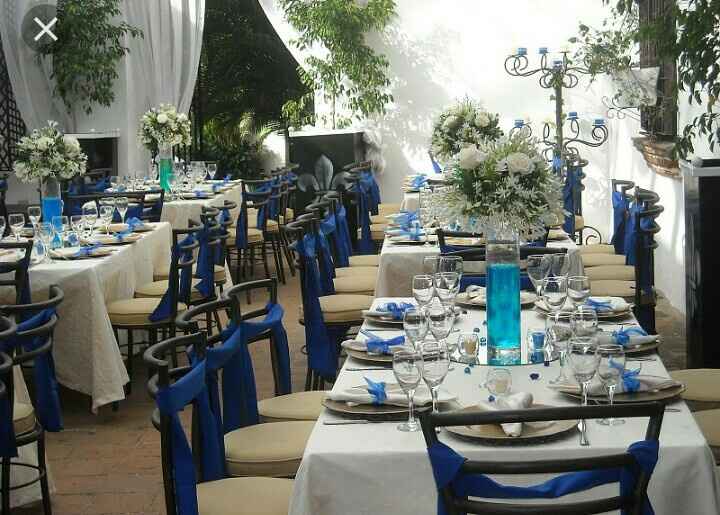 Decoracion banquetes azul!! - 2