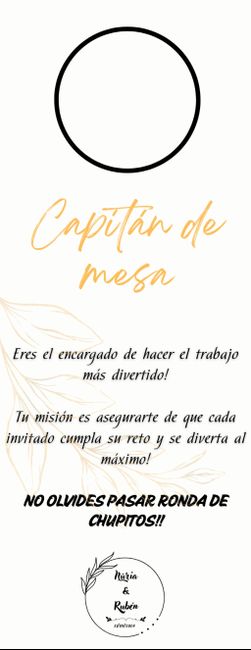 Botellas para el capitán de mesa 1