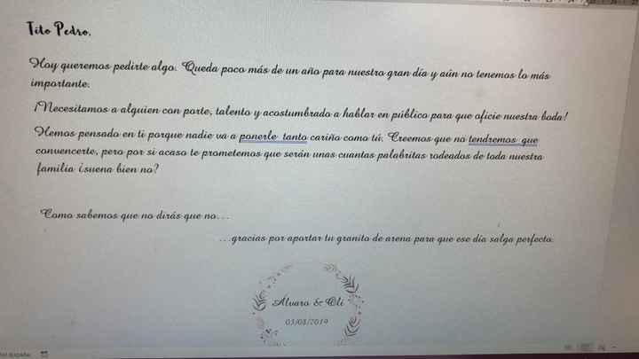 Como decir a un familiar que oficie la boda - 2