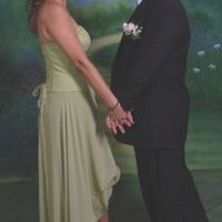 traje novia verde